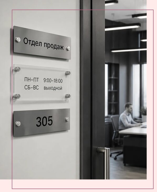 Офисные таблички на дверь в Карталах по цене от 5111 р. | Аванза-Крт